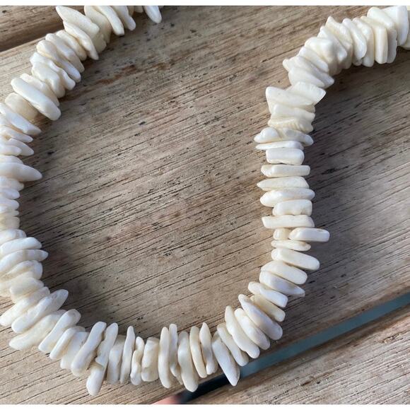 Vintage Real Seashell Chocker Necklaces & Bracelet-White & Pink Toned - Picture 5 of 7